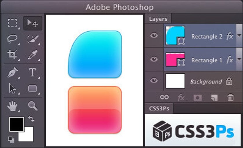 CSS3Ps (Windows / Mac) - one of the best free photoshop plugins