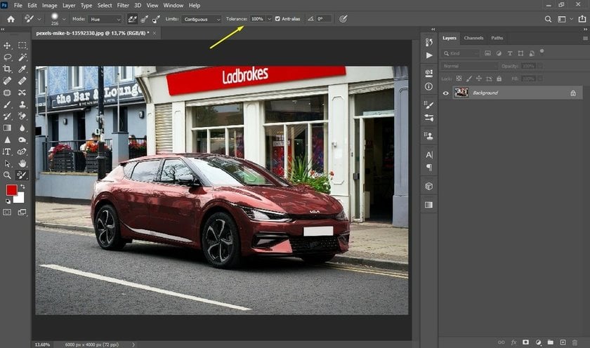How to use color replacement tool: Photoshop tutorial 2024 Image7