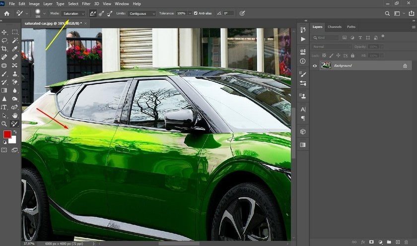 How to use color replacement tool: Photoshop tutorial 2024 Image9