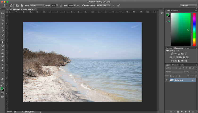 Mac用PhotoshopおよびLuminar 3でクローンスタンプツールを使用する方法 Image8
