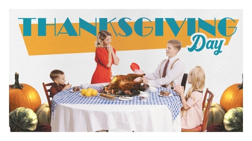 Created image on a Thanksgiving card | Skylum Blog