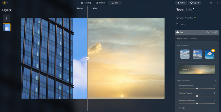 Replacement with a bright sky in Luminar Neo | Skylum Blog
