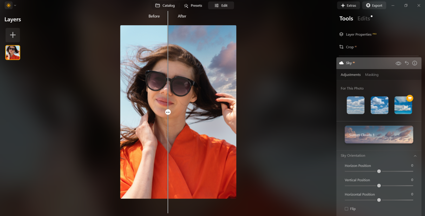 Replacing the sky in a portrait photo in Luminar Neo | Skylum Blog