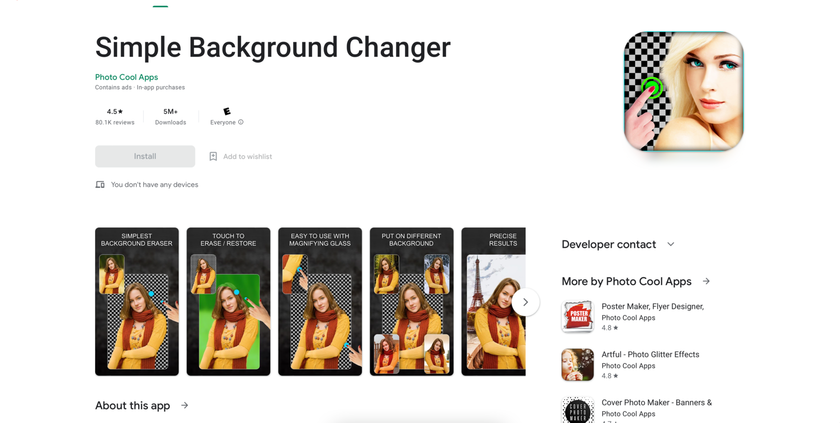 Simple Background Changer - apps to change background