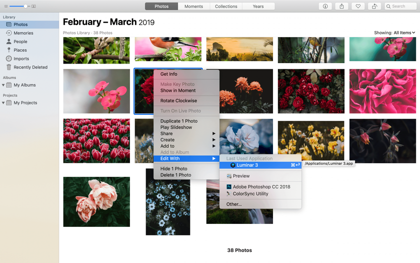 Editing photos on Mac - photos extensions