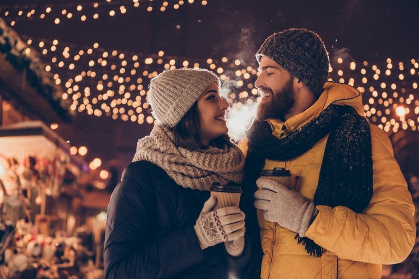 Couple in Love Walking in the Evening in Winter | Skylum Blog