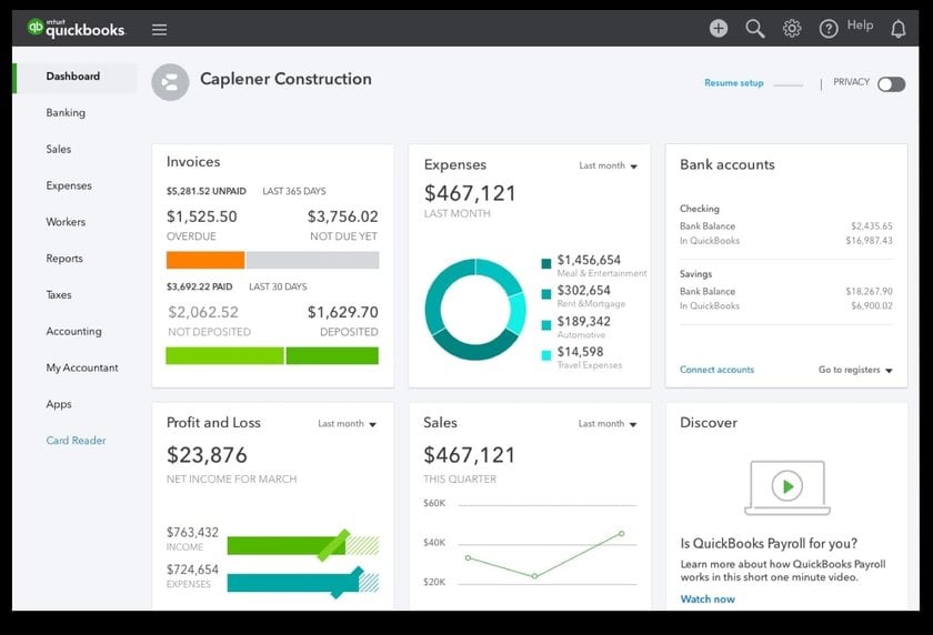 Screenshot of QuickBooks Software | Skylum Blog