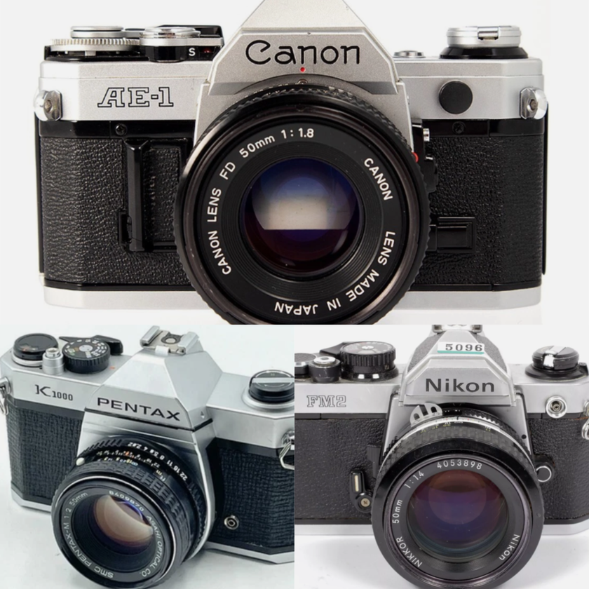 Collage of film cameras | Aperty Blog