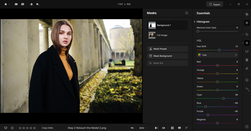 Changing background colors in Luminar Neo | Skylum Blog