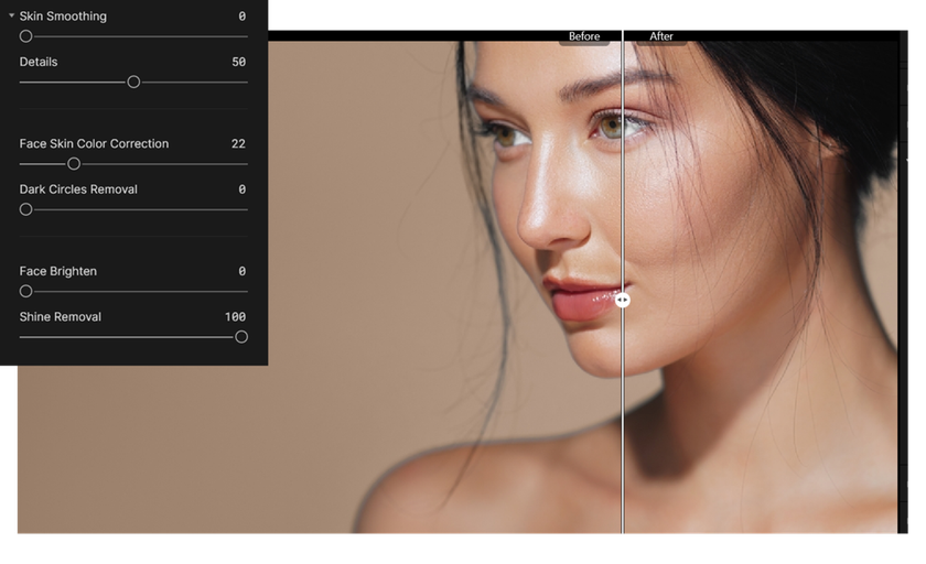 Shine control on the face in Aperty | Aperty Blog