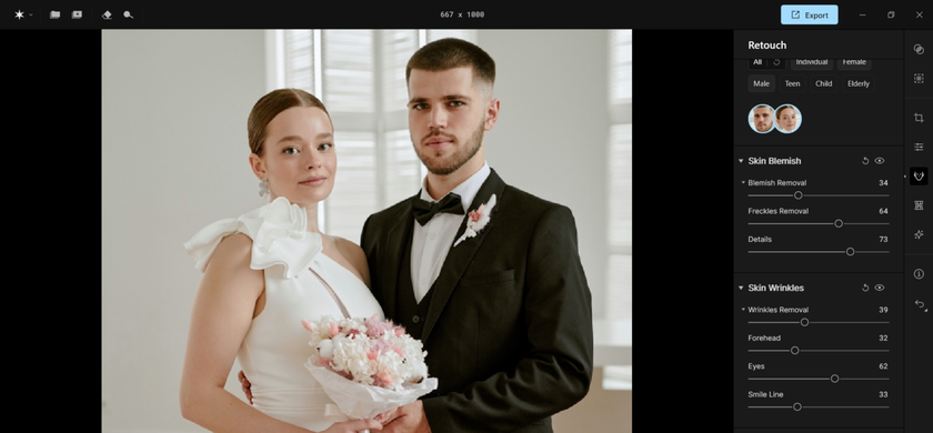 Adjusting face texture in Aperty | Aperty Blog