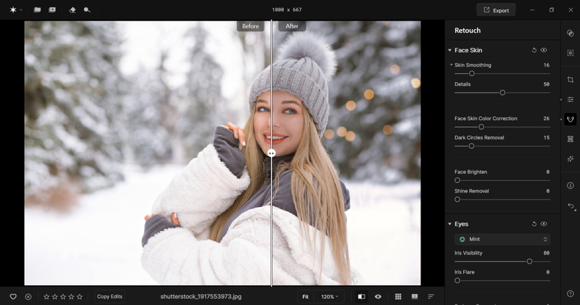 Editing a face in Aperty | Aperty Blog