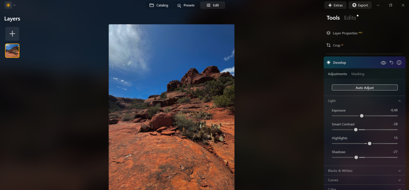 Develop in Luminar Neo after | Aperty How To
