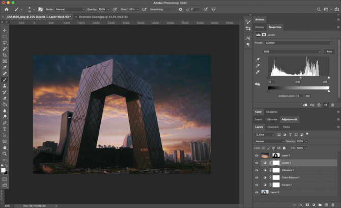 The easiest way to replace the sky with Photoshop and Luminar(24)
