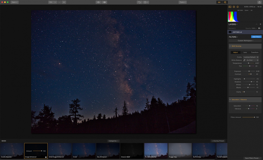 How to Edit Your Milky Way Photo with Luminar | Skylum Blog(3)