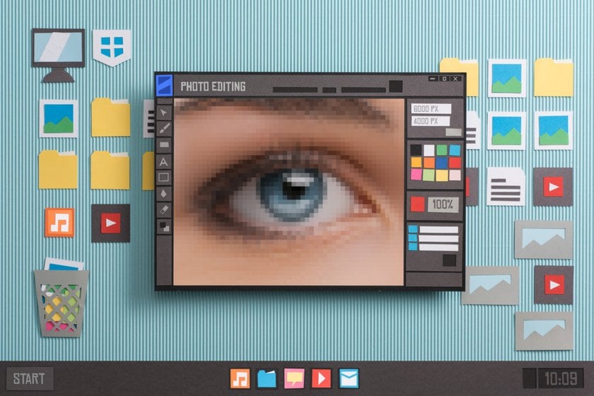 Pixel photo of an eye in a picture | Skylum Blog