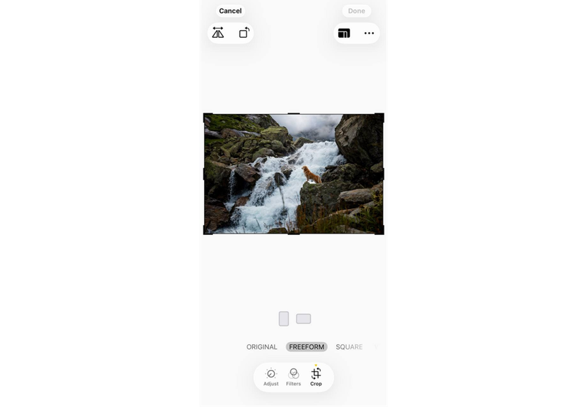 Freedom frame for cropping photos on iPhone | Skylum How-to
