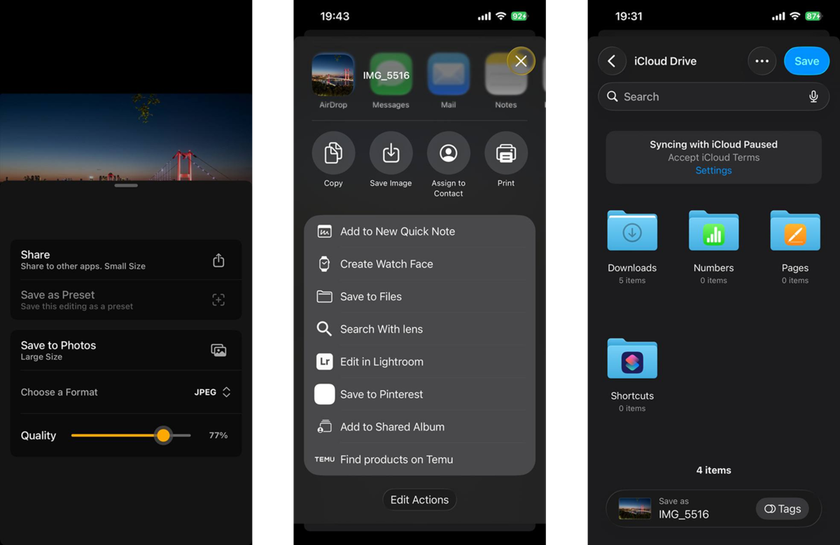 Saving photos in Luminar Mobile | Skylum How-to