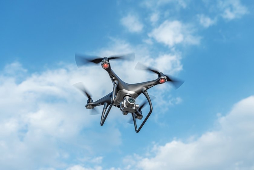 Photo of a drone in the sky | Skylum Blog