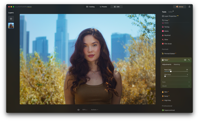 Luminar Neo, our pick for the best canva alternatives