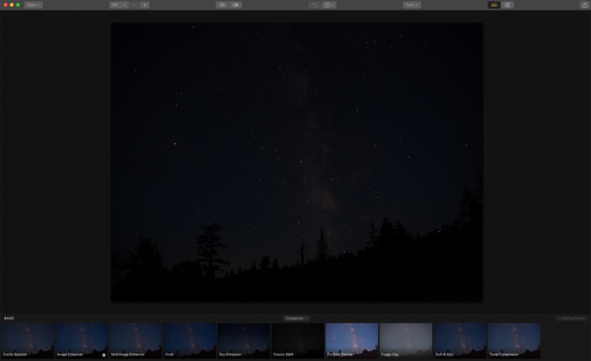 How to Edit Your Milky Way Photo with Luminar Image1