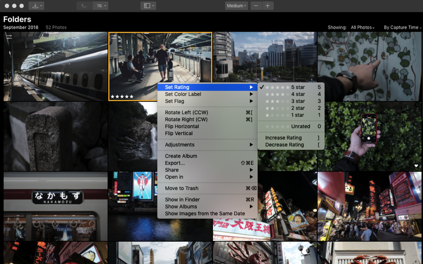 ライブラリ機能搭載Luminarでは写真にラベルや評価を付ける事が可能に Image3