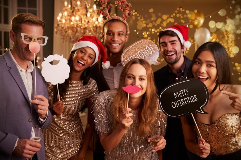 Buy funny Christmas photo booth props (or make them yourself)