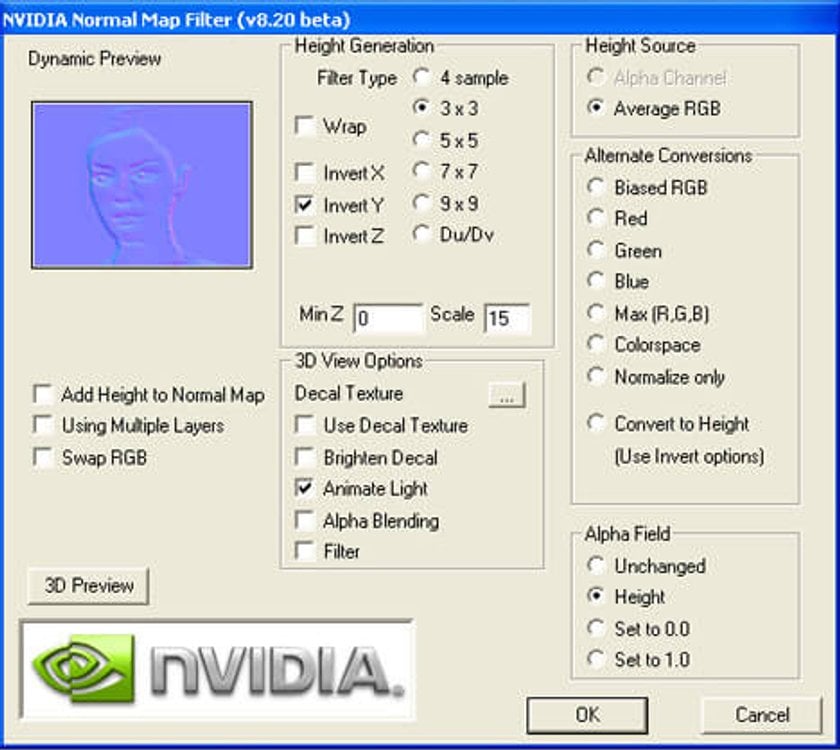 NVIDIA Texture Tools (Windows) photoshop plugin for generating textures