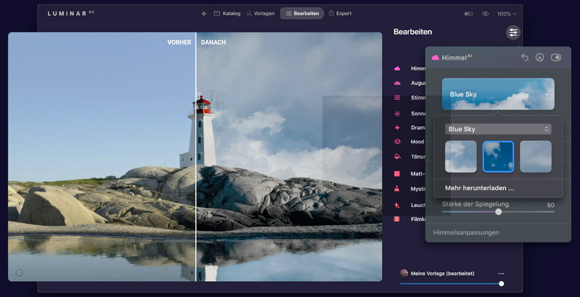 1. Bildbearbeitungsprogramm für Windows 10: Window to the Sky – Skylum LuminarAI