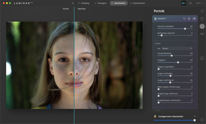 Schritt 2: Mit dem Tool &gt; Gesicht AI das Gesicht perfektionieren