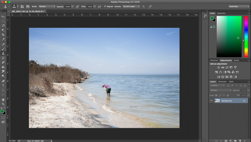 Mac用PhotoshopおよびLuminar 3でクローンスタンプツールを使用する方法 Image7