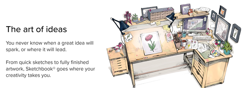 2. Autodesk Sketchbook – Universal Workhorse for Illustrations and Graphic Design