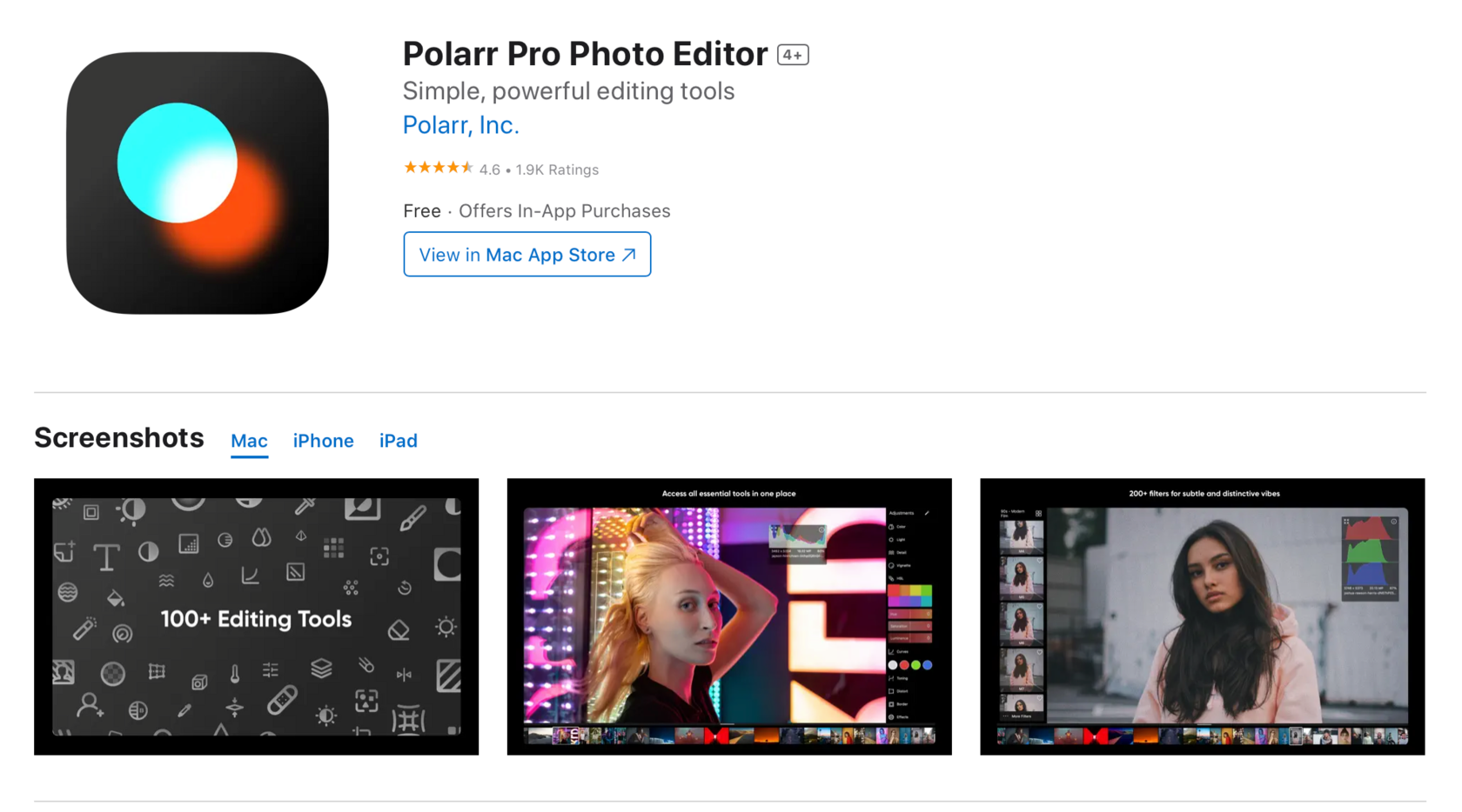 Polarr Pro Online Photo Editor