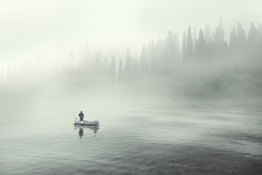 Boat on a Foggy Lake | Skylum Blog