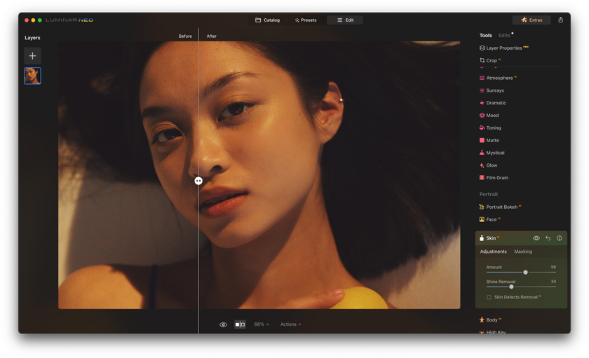 How To Do Portrait Retouching With Luminar NEO I Skylum Blog  | Skylum Blog(2)
