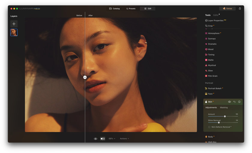 How To Do Portrait Retouching With Luminar NEO I Skylum Blog  | Skylum Blog