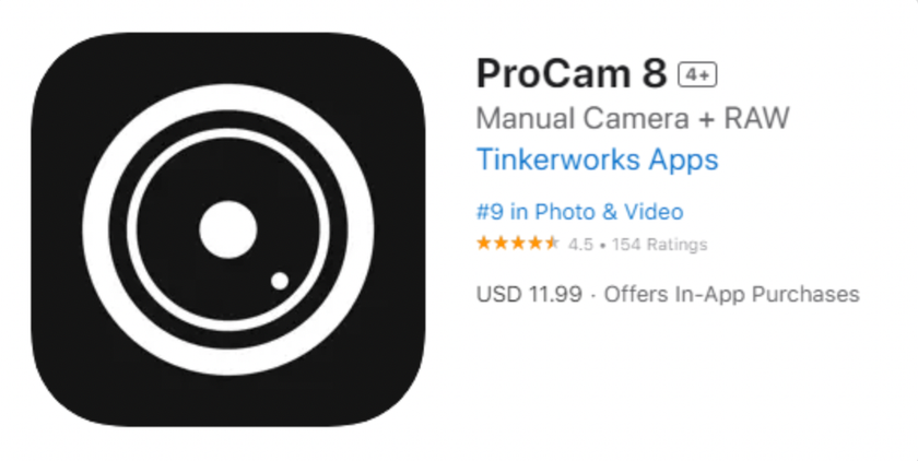 Procam 8 App para fotografiar el cielo nocturno con iPhone