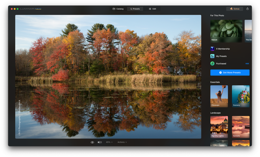 Step 1. Import Your Fall Photo Into Luminar Neo