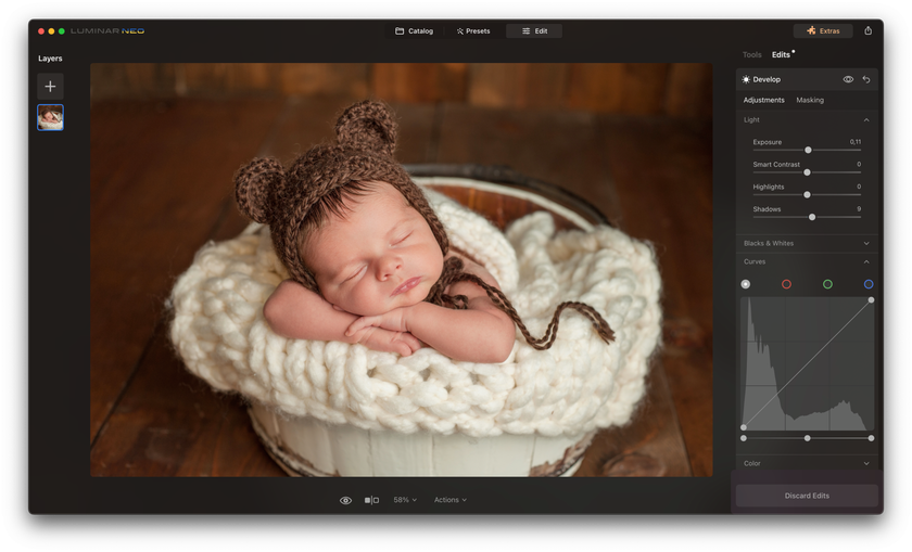 How To Edit Newborn Photos Using Luminar Neo Image6