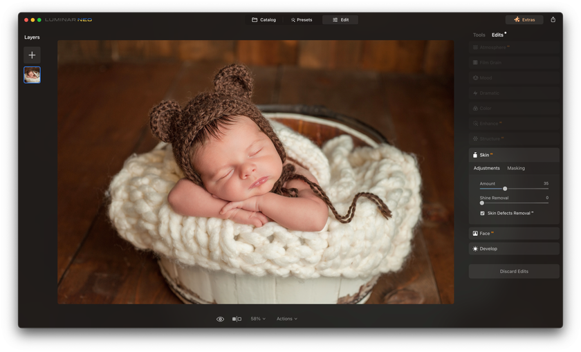 How To Edit Newborn Photos Using Luminar Neo Image7
