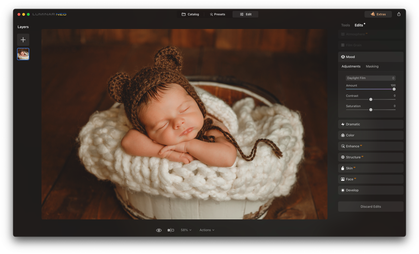 How To Edit Newborn Photos Using Luminar Neo Image8