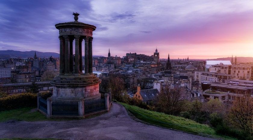 View of the Dugald Stewart Monument and the City | Skylum Blog