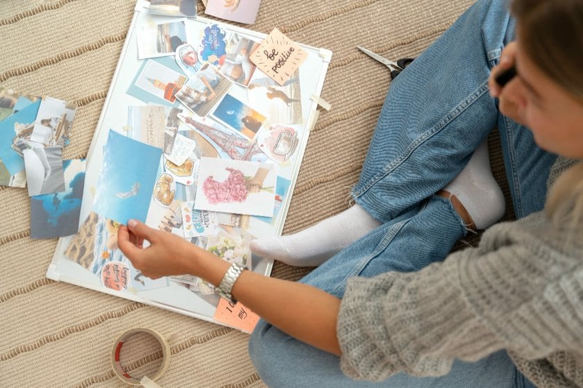 Girl Designing a Creative Mood Board | Skylum Blog