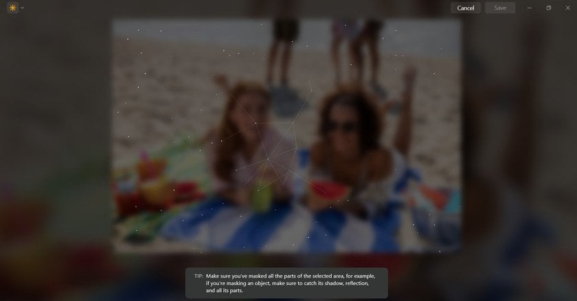 Screenshot from Luminar Neo editor in the process of working with AI| Skylum Blog