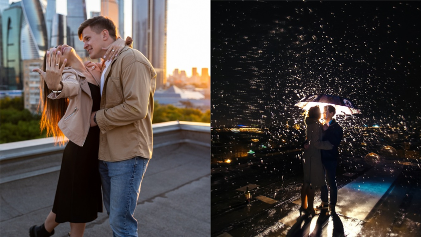 Lovers on the roof day and night | Skylum Blog