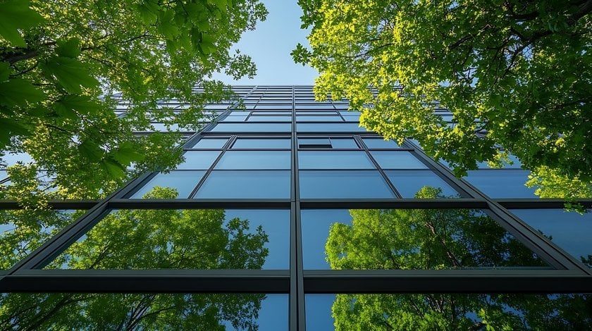 Photo of the building taken from the bottom up | Skylum Blog