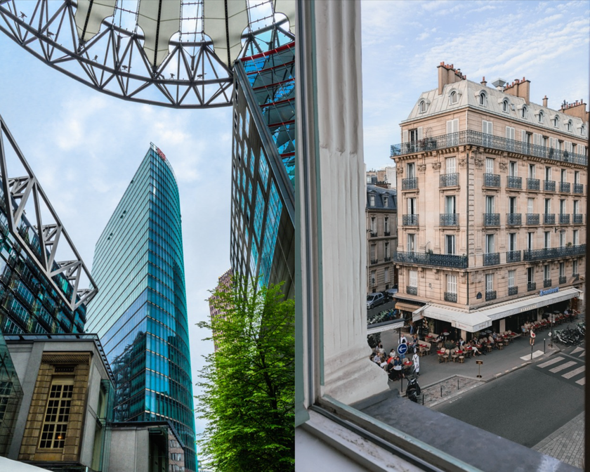 Photo of architecture from the window and with greenery | Skylum Blog