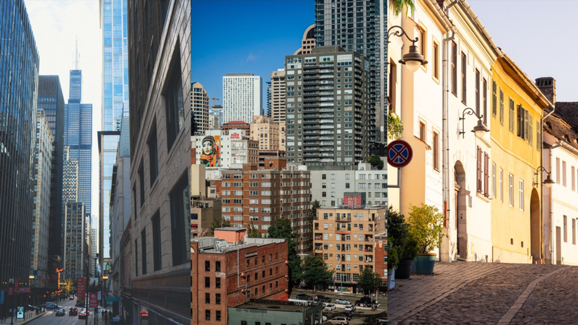 Photos of buildings in the same tones | Skylum Blog