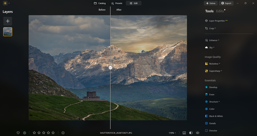 Before and after in Luminar Neo | Skylum Blog