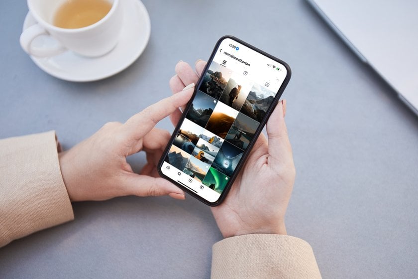 Instagram page on the phone | Skylum Blog
